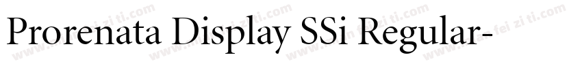 Prorenata Display SSi Regular字体转换